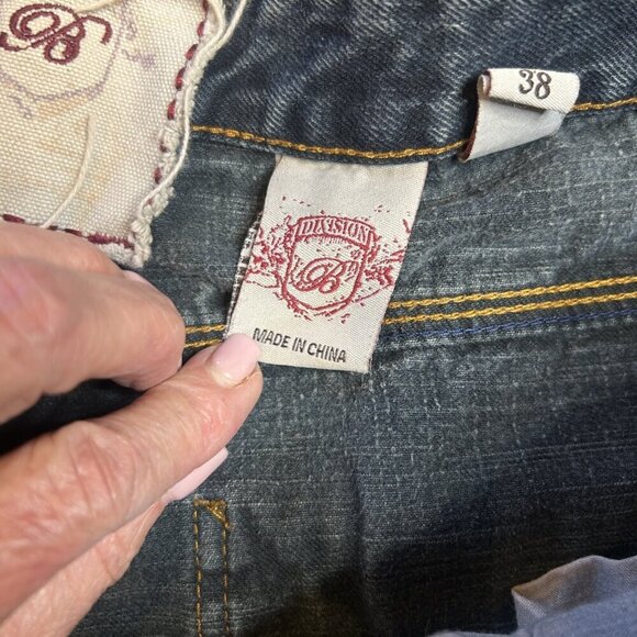 Brooklyn Xpress Men's Y2K Grunge Distressed Baggy Jeans Size 38 - Picture 6 of 12